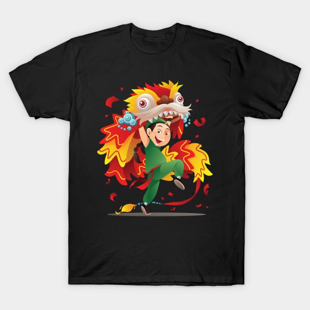 Barongsai T-Shirt by mikailain